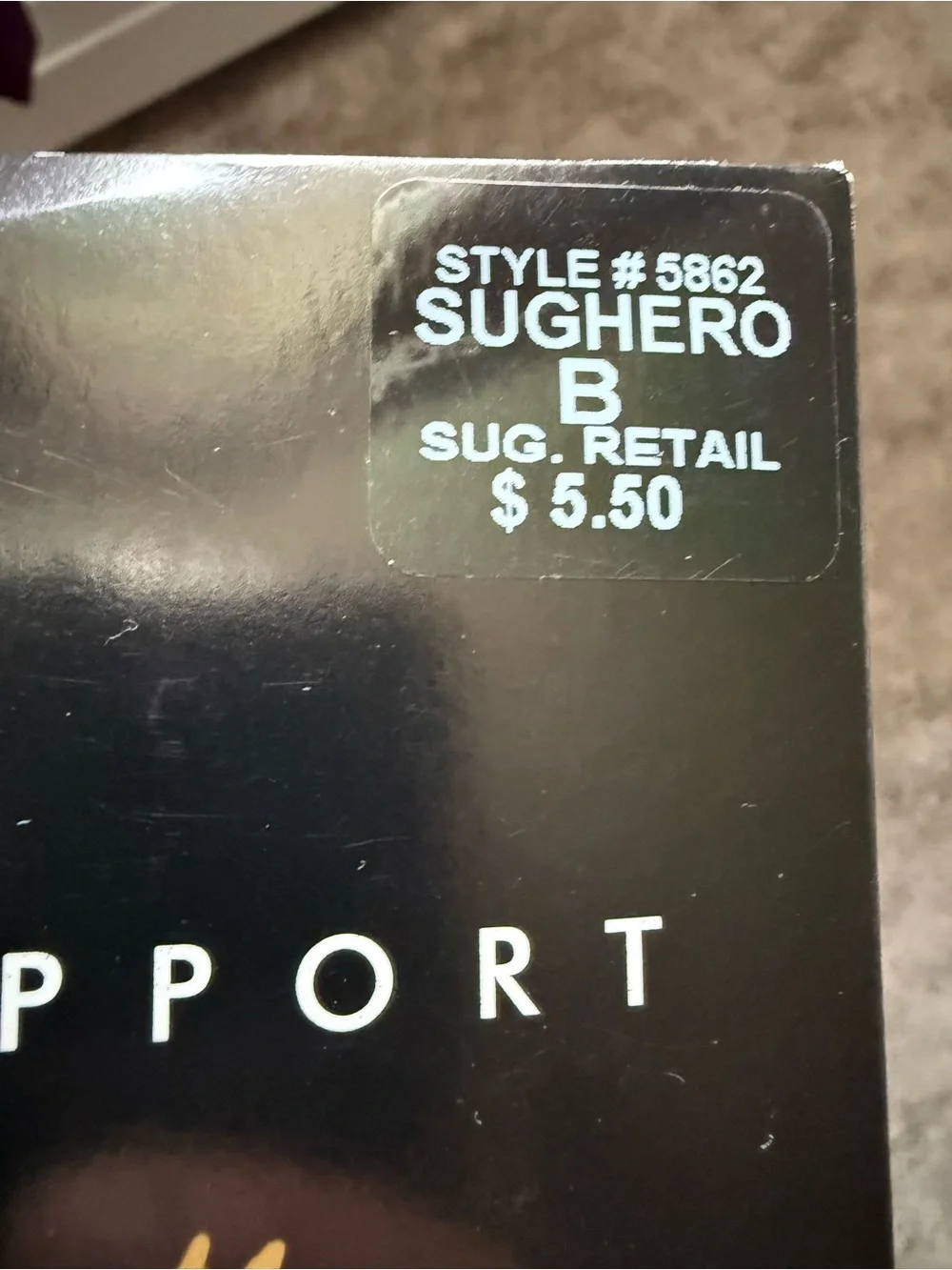 Sireco Comfort Support Pantyhose 5862 Size B Sughero Control Top – 5 Pair NEW